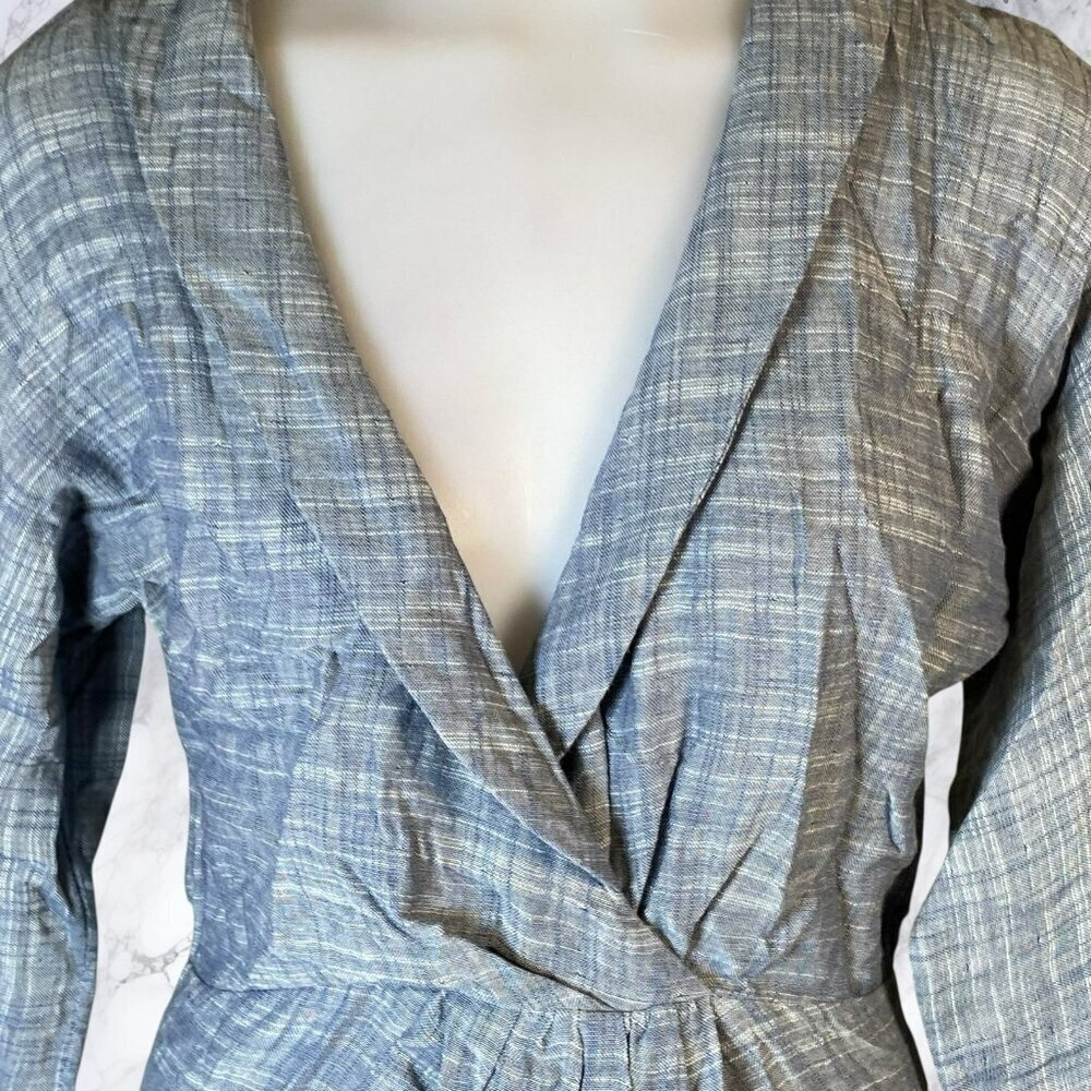L'Academie The Noela Mini Dress - Dusty Blue - Picture 6 of 9